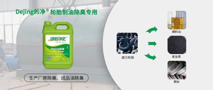 廢舊輪胎煉油廢氣污染，車間惡臭問題可利用潔匠凈化除臭劑解決.jpg